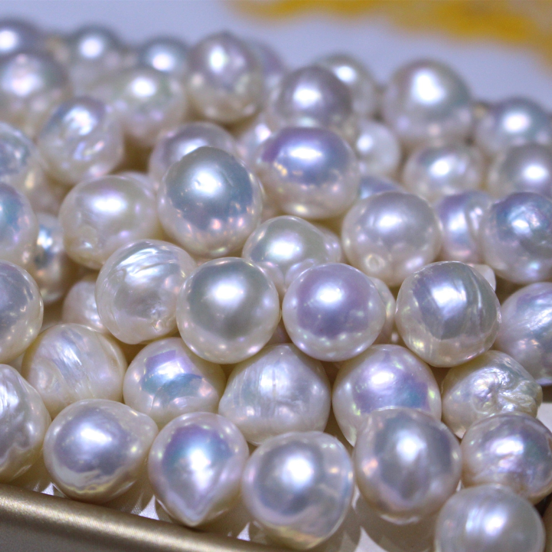 10-13mm White Ripple Baroque Loose Pearl