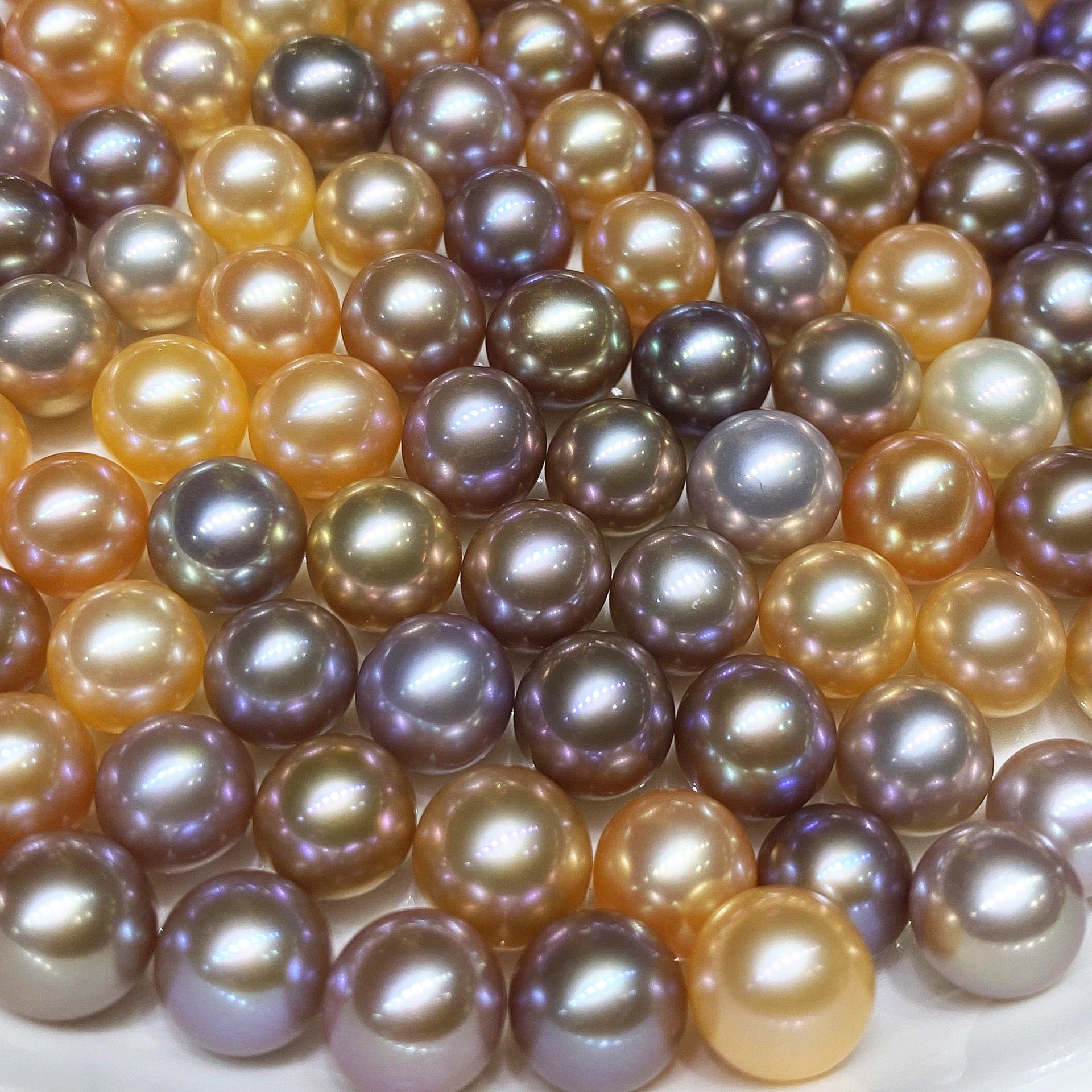 None nucleated cultured freshwater mixed color loose pearls