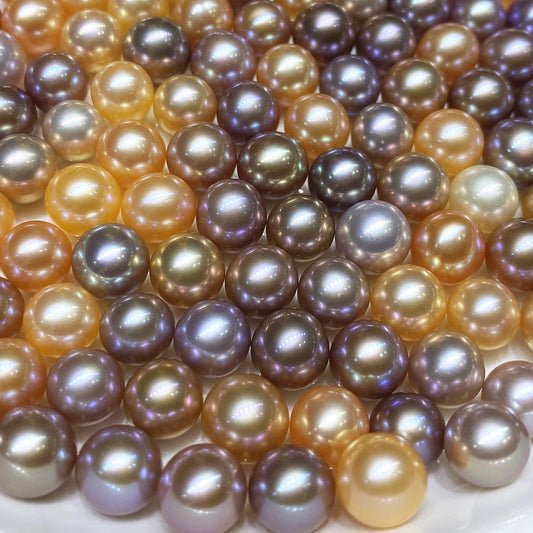 None nucleated cultured freshwater mixed color loose pearls