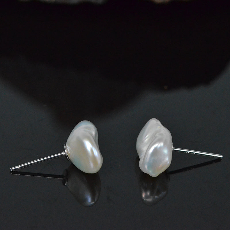 Freshwater Baroque Pearl Stud Earring