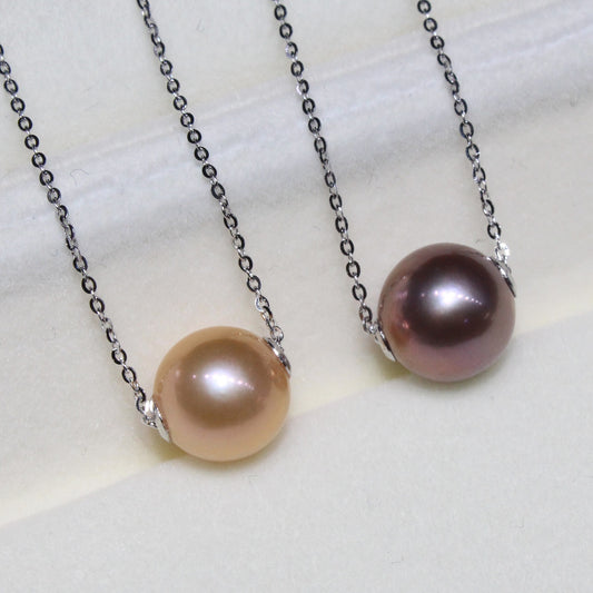 9-13mm Cultured Edison Pearl Pendant Necklace With Chain - Feliz Pearl 