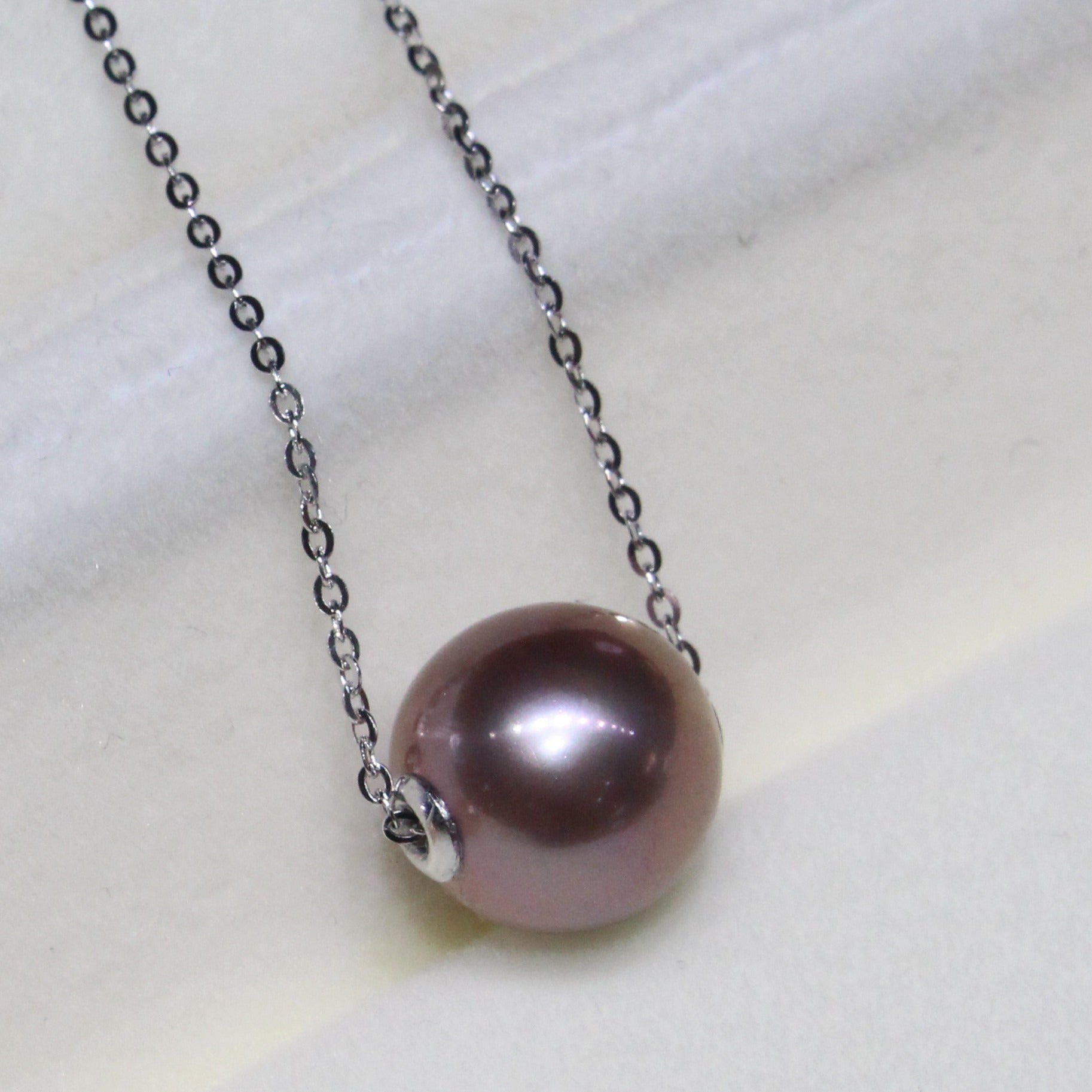 9-13mm Cultured Edison Pearl Pendant Necklace With Chain - Feliz Pearl 