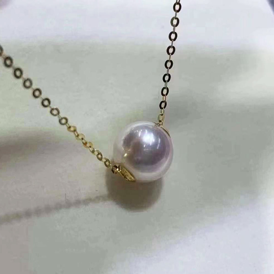 full drilled akoya pearl pendant