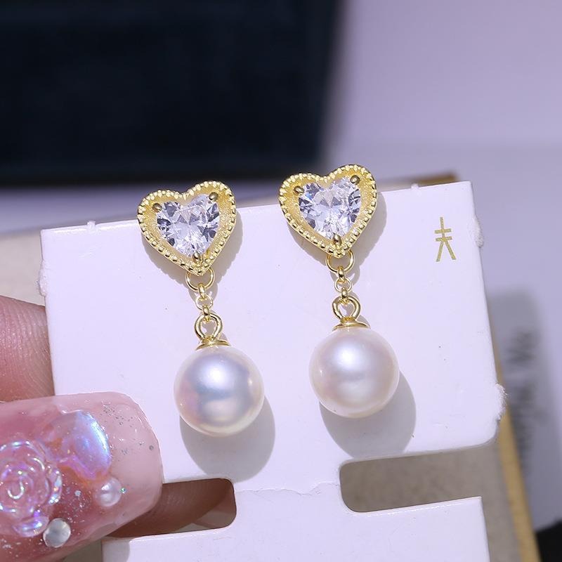 Luxury Heart Pearl Earring Mounitng 1