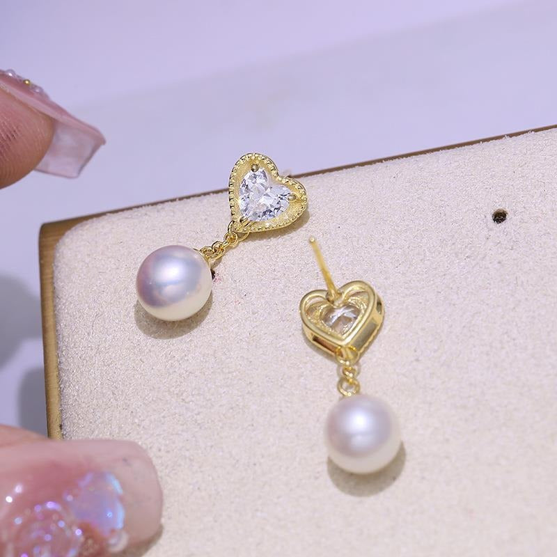 Luxury Heart Pearl Earring Mounitng 1