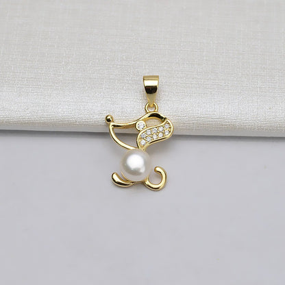 S925 Silver Puppy Pearl Pendant 