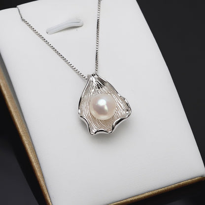 S925 Sterling Silver Shell Pearl Pendant Setting