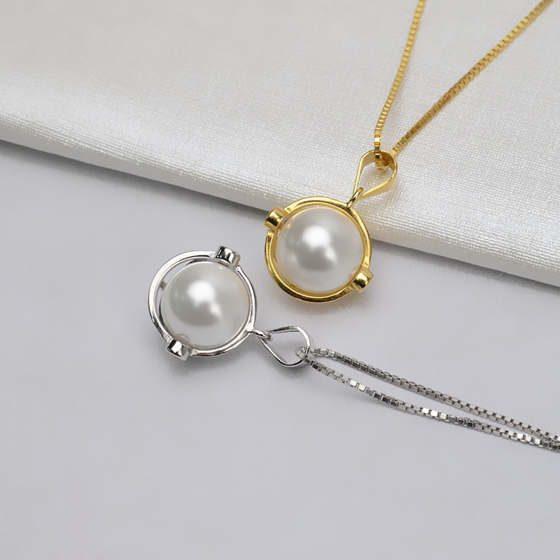 Women Silver Pearl Pendant Mounting