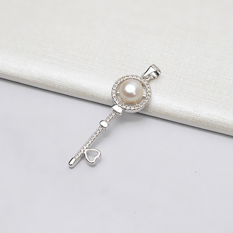 Silver Luxury Key Pearl Pendant Mounting