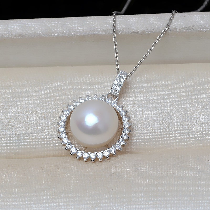 DIY Women Sunflower Pearl Pendant Setting