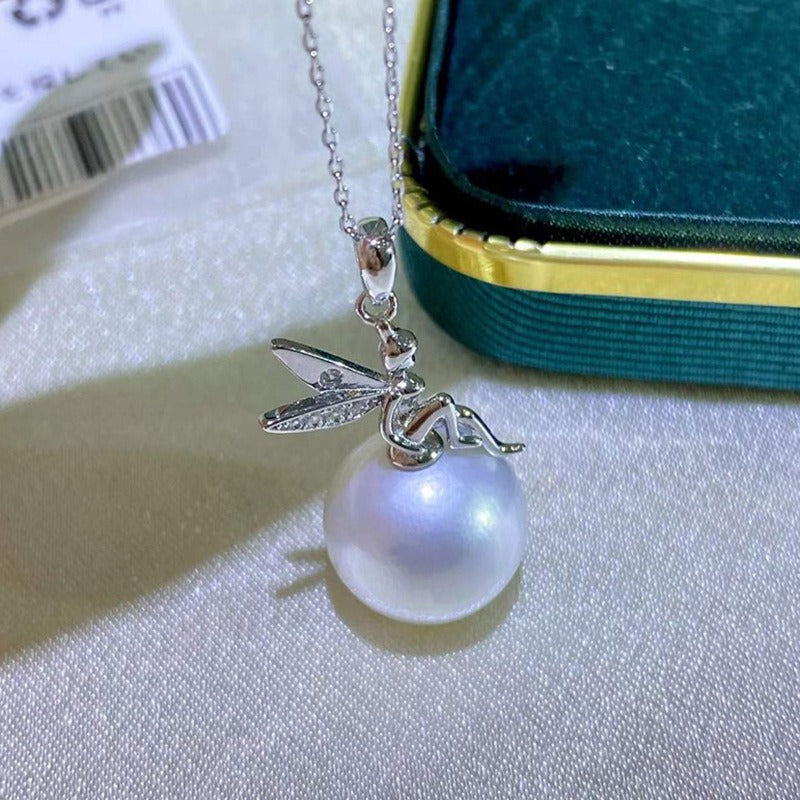 S925 Sterling Silver Angel Pearl Pendant Setting