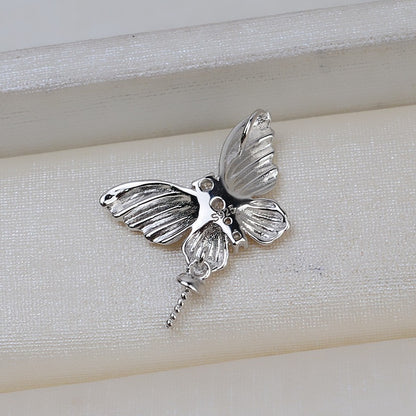 S925 Silver Butterfly Pearl Pendant Setting