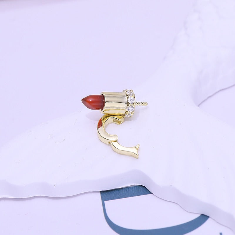 Women Lipstick Pearl Pendant Setting