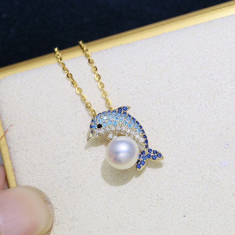 Lovely Dolphin Pearl Pendant Mounting