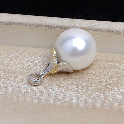 S925 Silver Classic Pearl Pendant Setting DIY