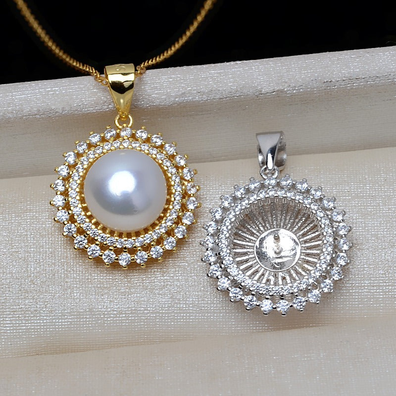 Factory Price Sunflower Pearl Pendant Setting