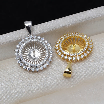 Factory Price Sunflower Pearl Pendant Setting