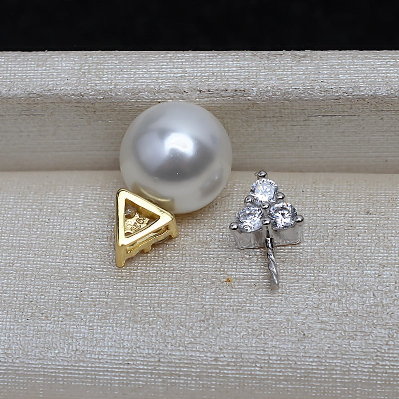 Luxury CZ Triangle Pearl Pendant Mounitng