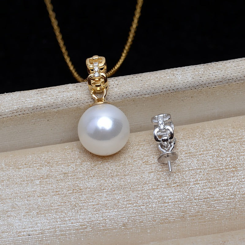 Wholesale Women Silver Pearl Pendant DIY