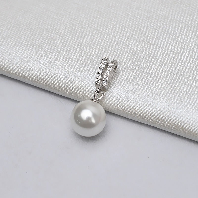 S925 Silver V Design Pearl Pendant Setting