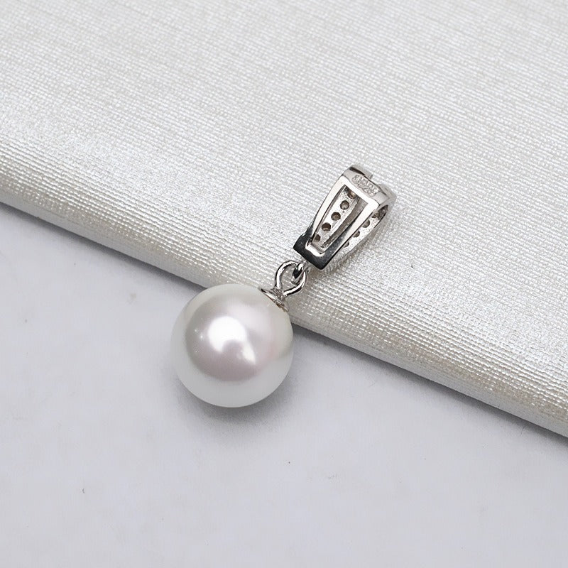 S925 Silver V Design Pearl Pendant Setting