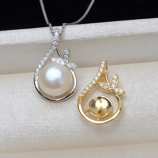 S925 Sterling Silver Butterfly Pearl Pendant Setting