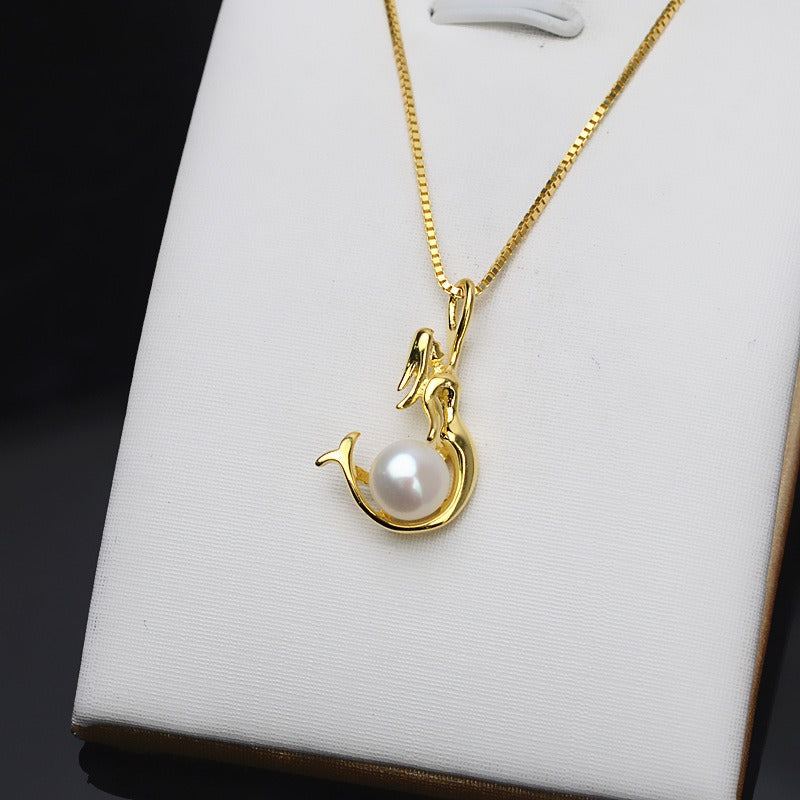 Silver Mermaid Pearl Pendant Setting