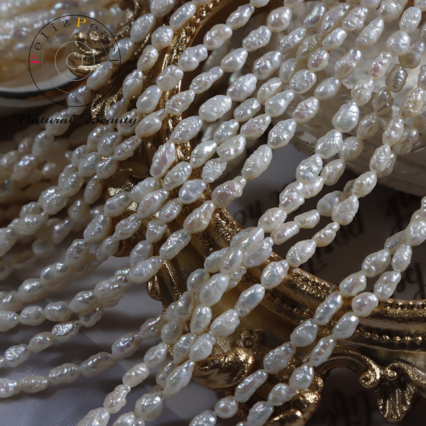 Ripple baroque pearl strands