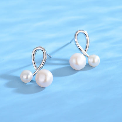 New Design S925 Sterling Silver Cross Design Pearl Earring Mounting - Feliz Pearl 