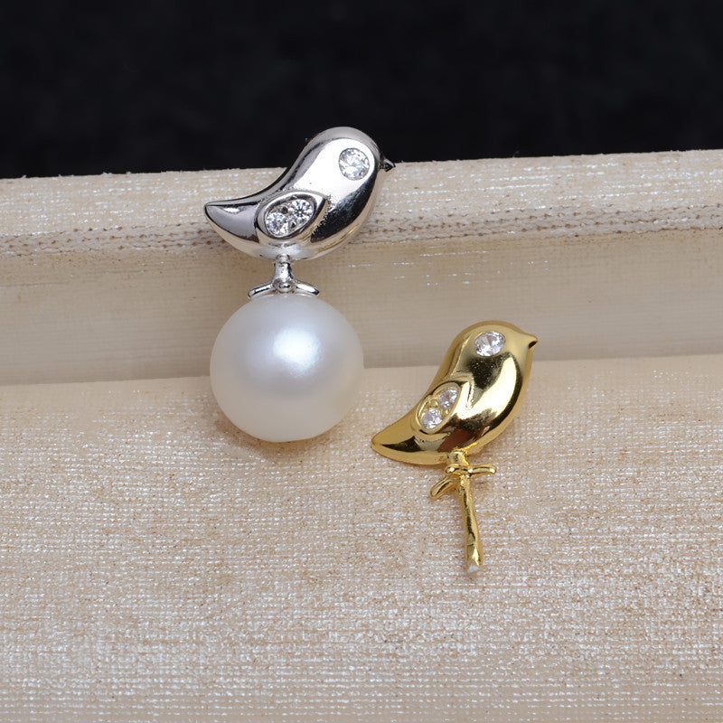 Silver Little Bird Pearl Pendant Setting-Feliz Pearl - Feliz Pearl 