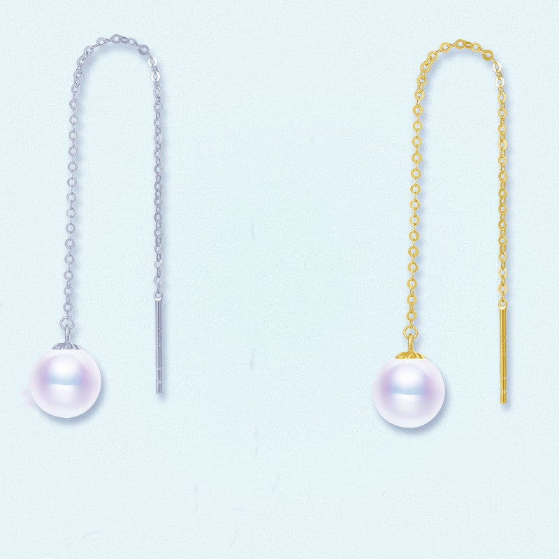 Silver Chain Pearl Earring Setting-Jewelry Setting Supplier - Feliz Pearl 