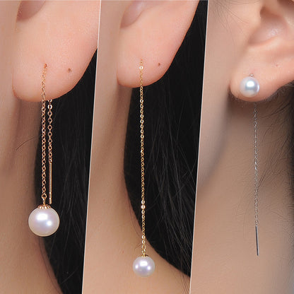 Silver Chain Pearl Earring Setting-Jewelry Setting Supplier - Feliz Pearl 