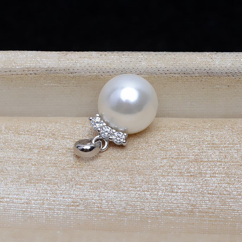 Cubic Zirconia Eyebrow Pearl Pendant Setting-Feliz Pearl - Feliz Pearl 