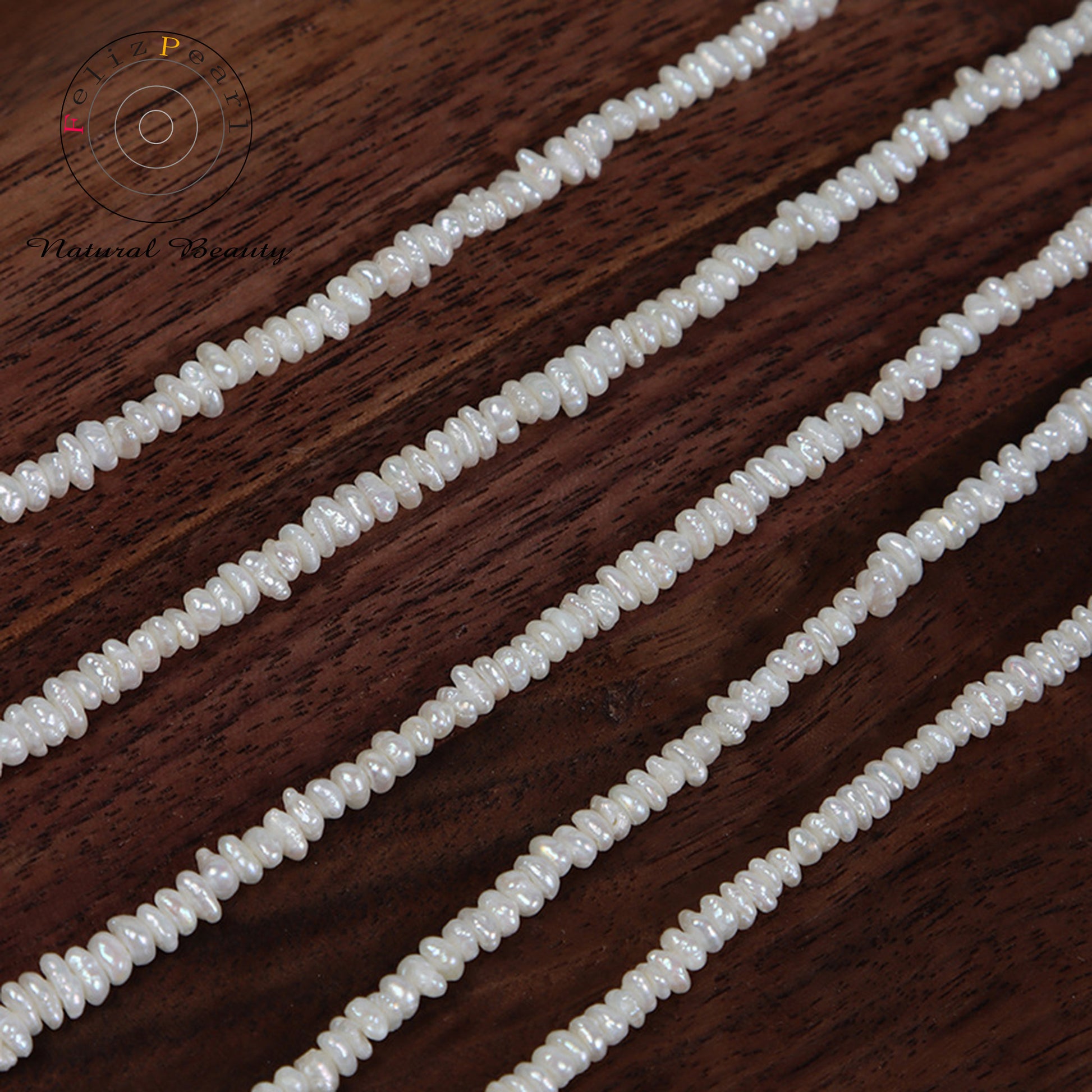 cultured fresh water keshi pearl strand