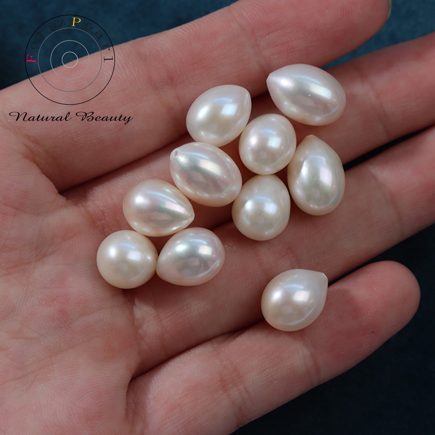 drop shape loose pearls