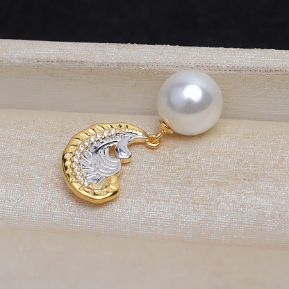 Silver Ocean Wave Pearl Pendant Setting-Pearl Jewelry Supplier - Feliz Pearl 