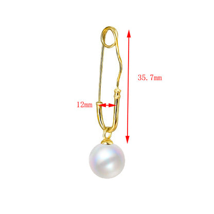 Longline Clip Pearl Pendant Mounting Brooch- S925 Sterling Silver - Feliz Pearl 