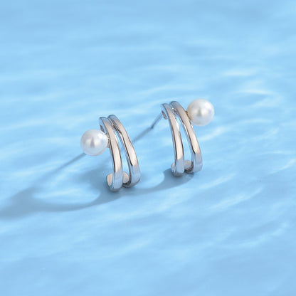 Silver Pearl Stud Earring Setting-Jewelry Setting Supplier - Feliz Pearl 