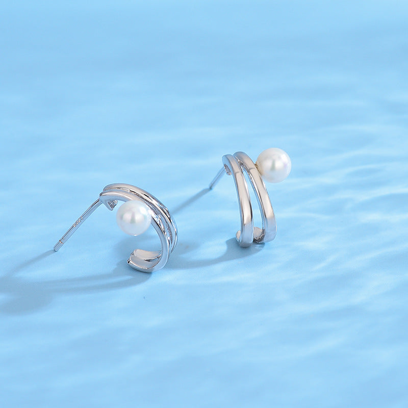 Silver Pearl Stud Earring Setting-Jewelry Setting Supplier - Feliz Pearl 