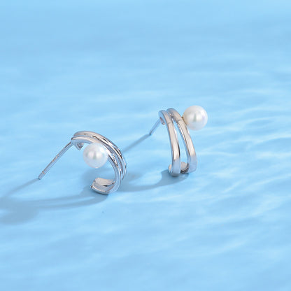 Silver Pearl Stud Earring Setting-Jewelry Setting Supplier - Feliz Pearl 