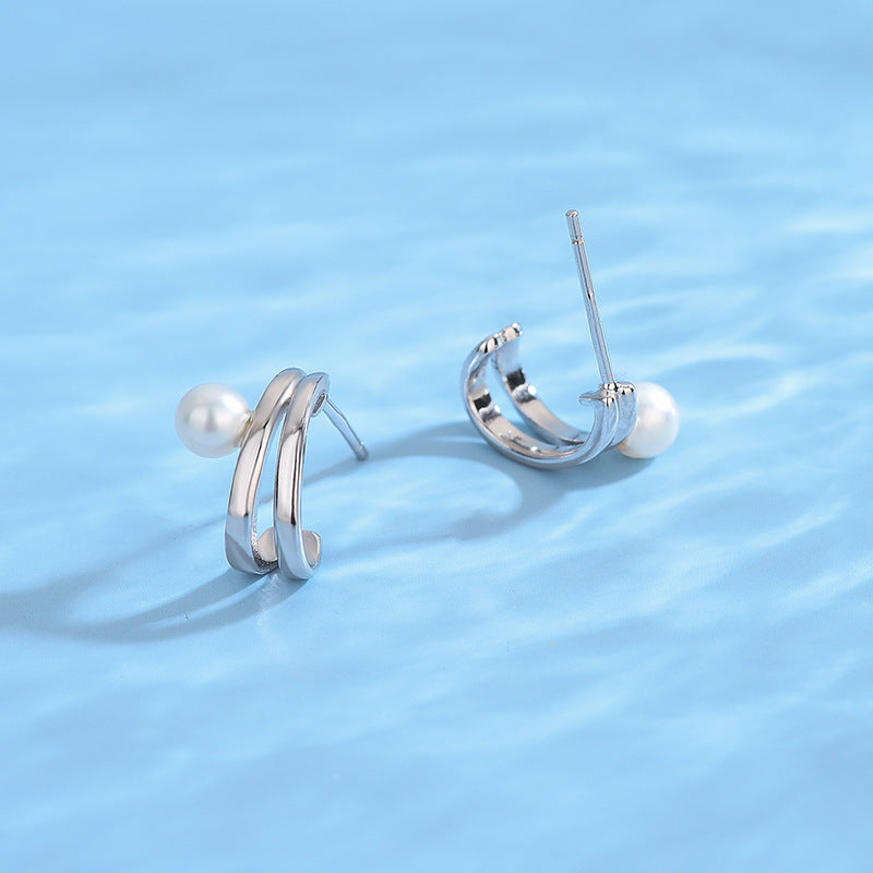 Silver Pearl Stud Earring Setting-Jewelry Setting Supplier - Feliz Pearl 